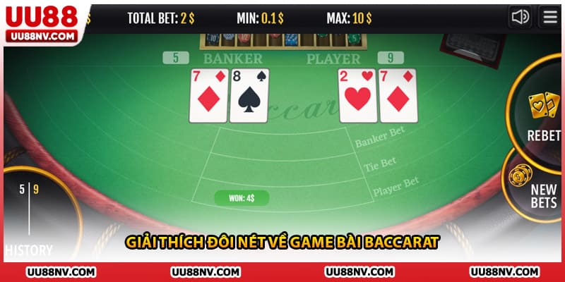 Giải thích đôi nét về game bài baccarat